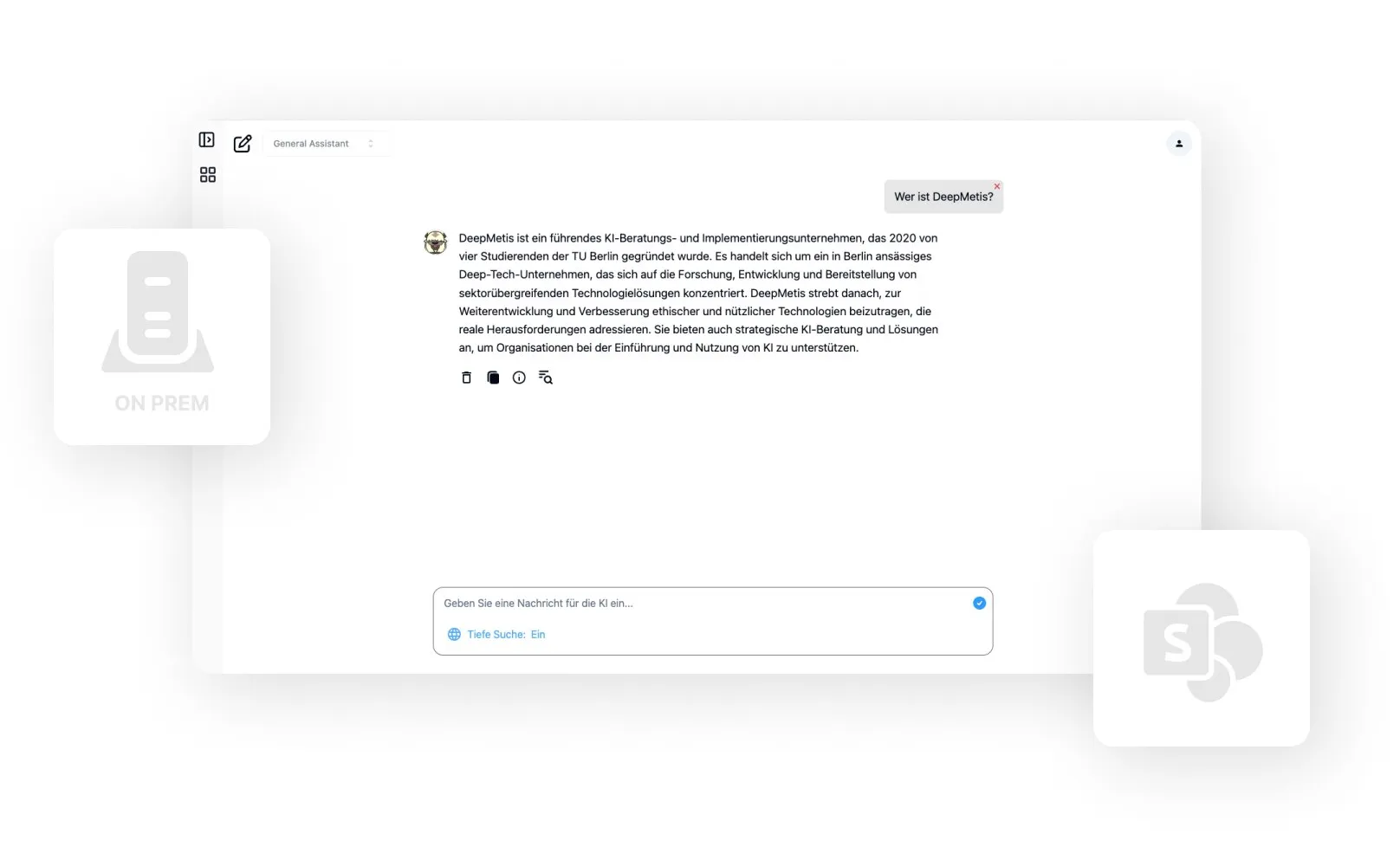 DeepMetis PrivateGPT Anwendung